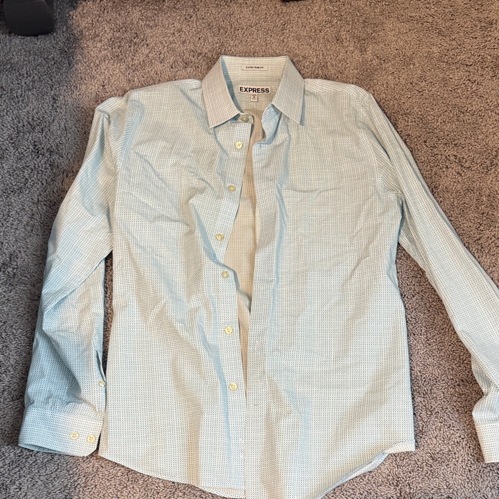 Express Men's Light Blue Button Down Shirt